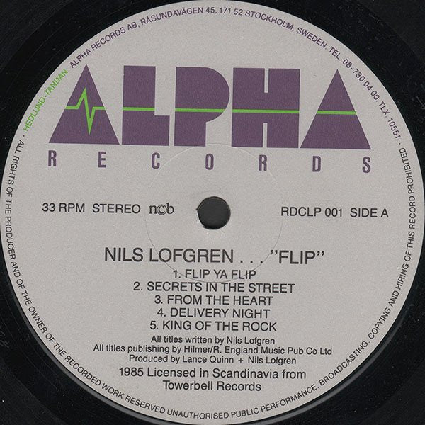 Nils Lofgren : Flip (LP, Album)