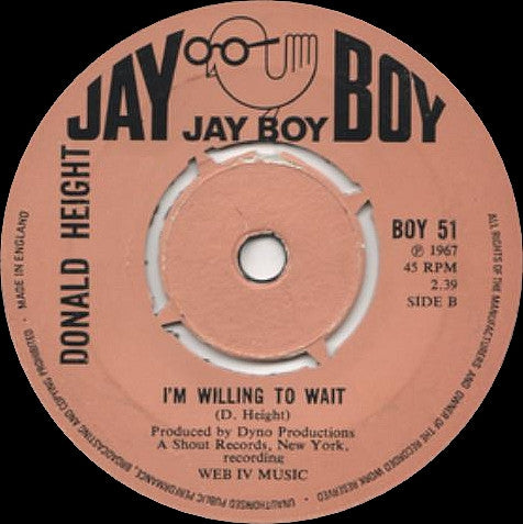 Donald Height : Three Hundred And Sixty Five Days (7", RE)