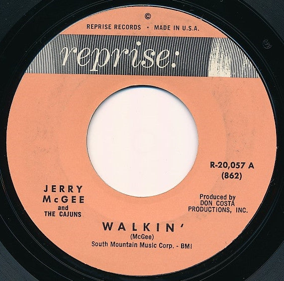 Jerry McGee And The Cajuns : Walkin' / Blues Train (7")