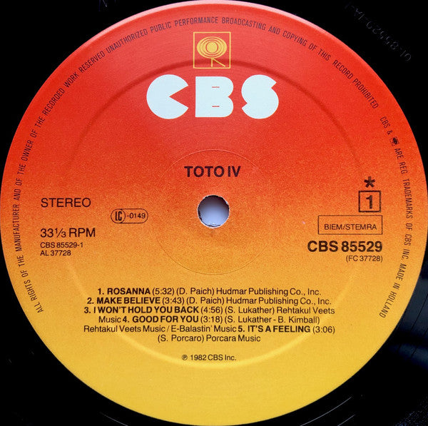 Toto : Toto IV (LP, Album)