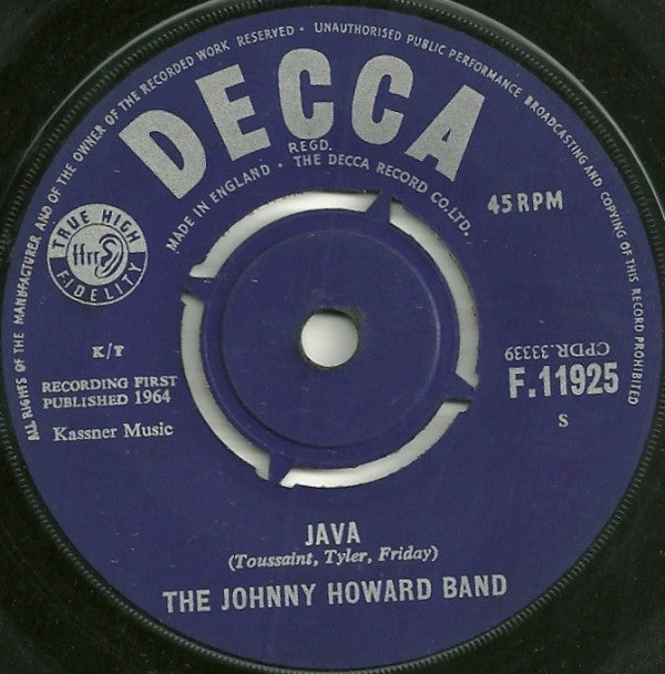 The Johnny Howard Band : Rinky Dink (7")