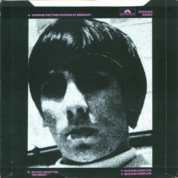 The Jam : Down In The Tube Station At Midnight (7", Single)