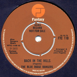 Blue Ridge Rangers : You Don't Owe Me (7", Single, Promo)