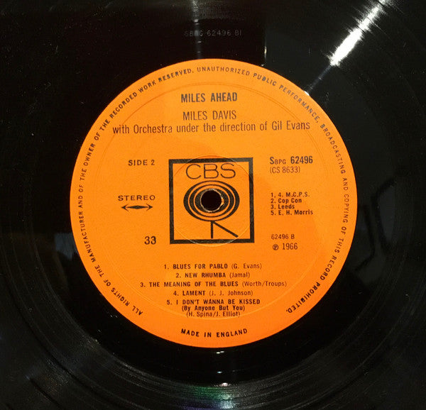 Miles Davis + 19 With Orchestra Under The Direction Of Gil Evans : Miles Ahead (LP, Album)