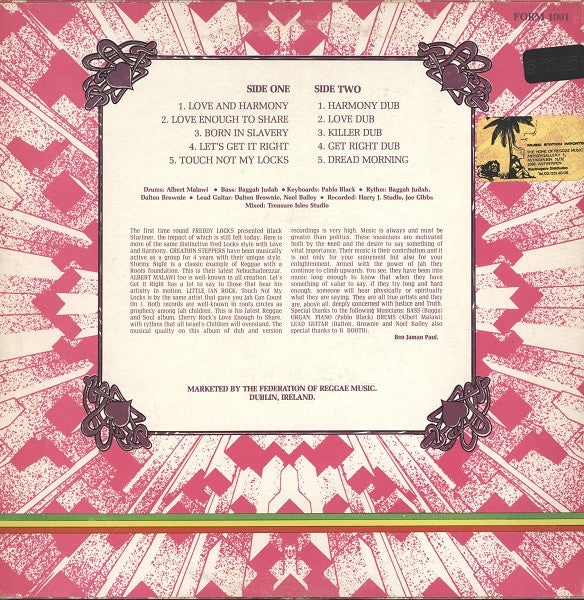 Fred Locks : Love & Harmony (LP)