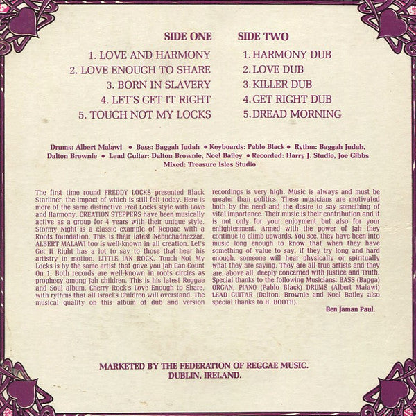 Fred Locks : Love & Harmony (LP)