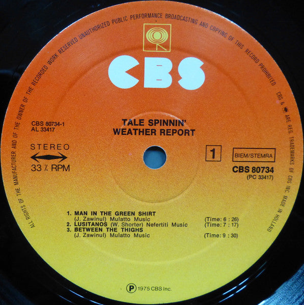 Weather Report : Tale Spinnin' (LP, Album)