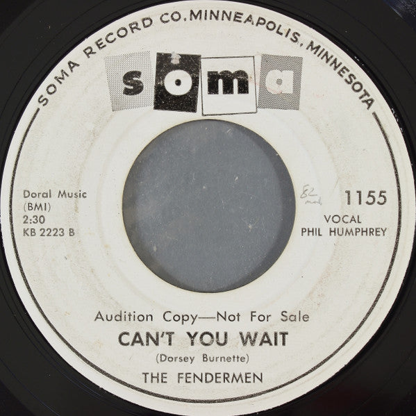The Fendermen : Heartbreakin' Special / Can't You Wait (7", Single, Promo)