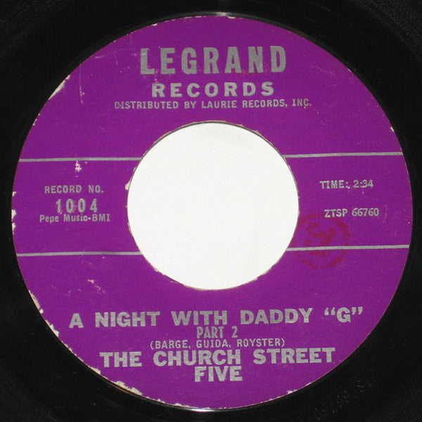 Daddy "G" And The Church Street Five : A Night With Daddy "G" (7", Styrene)
