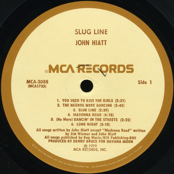 John Hiatt : Slug Line (LP, Album, Pin)