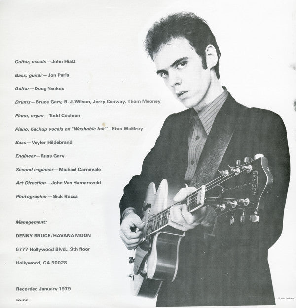 John Hiatt : Slug Line (LP, Album, Pin)