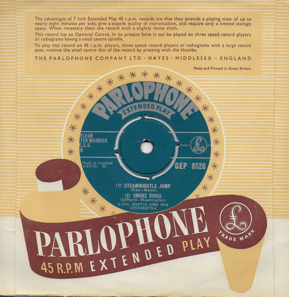 Earl Bostic And His Orchestra : Smoke Gets In Your Eyes (7", EP)