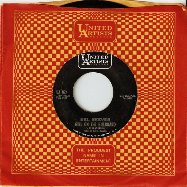 Del Reeves : Girl On The Billboard (7", Styrene)