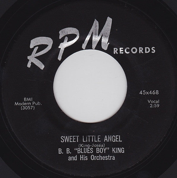 B.B. King Orchestra : Sweet Little Angel / Bad Luck (7", Single)