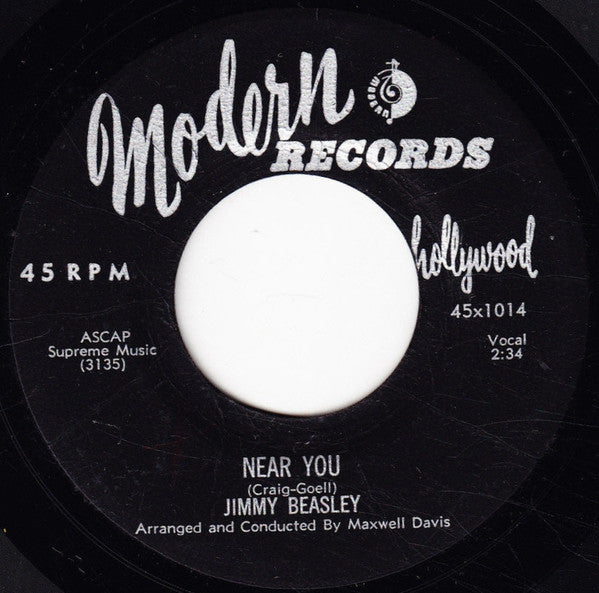 Jimmy Beasley : Near You / I'm So Blue (7", Single)