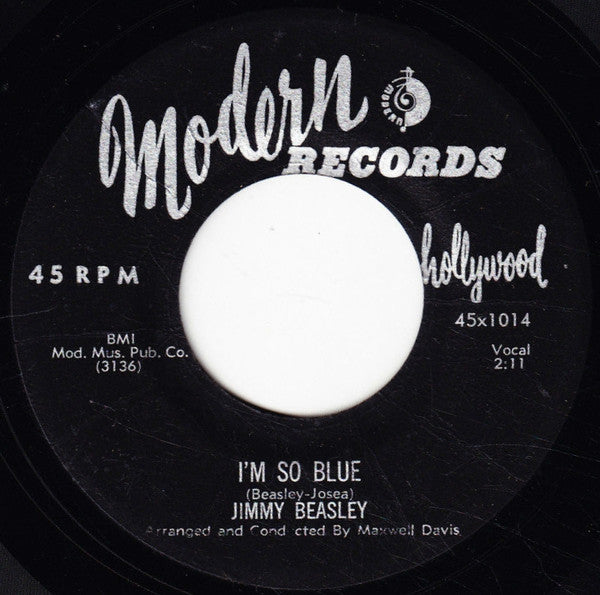 Jimmy Beasley : Near You / I'm So Blue (7", Single)