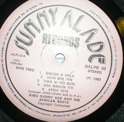 King Sunny Ade & His African Beats : King Sunny Ade G.M.A. (LP, Album)