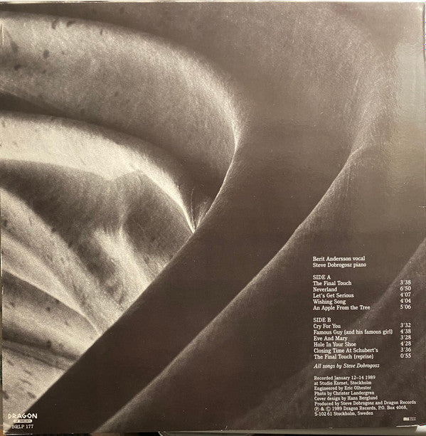 Steve Dobrogosz, Berit Andersson : The Final Touch (LP, Album)
