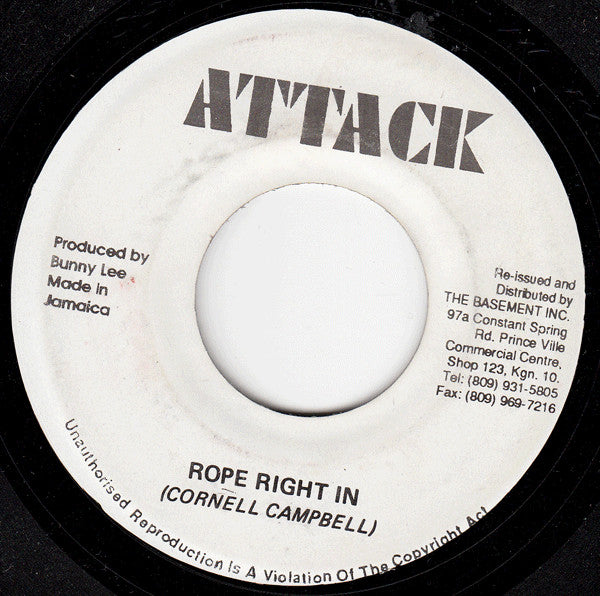 Cornell Campbell : Boxing / Rope Right In (7", RE)