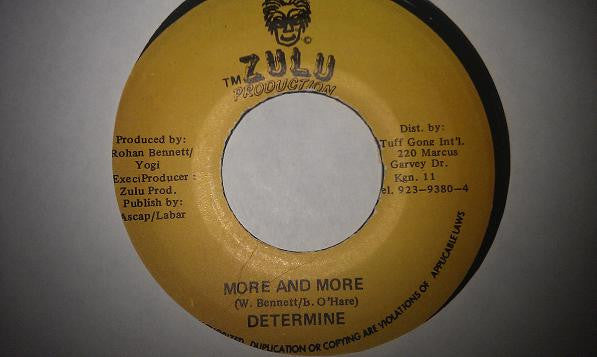 Determine : More And More (7")