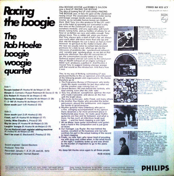 Rob Hoeke Boogie Woogie Quartet : Racing The Boogie (LP, Album)