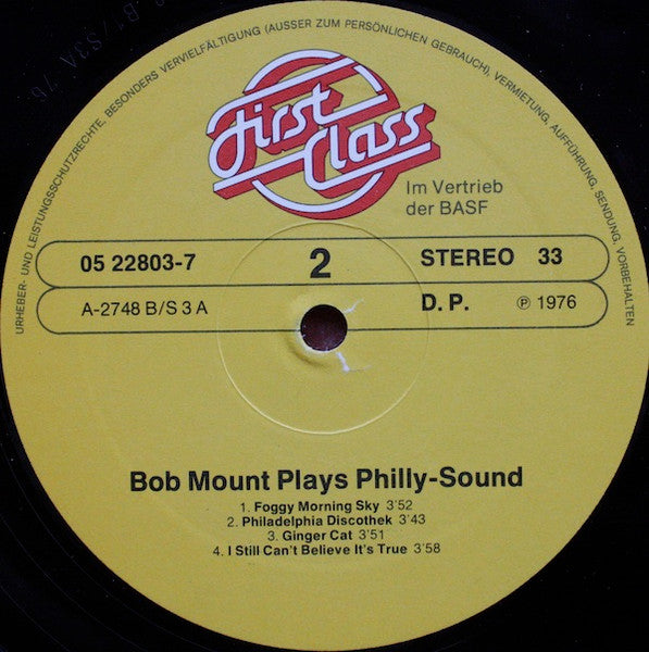 Bob Mount : Bob Mount Plays Philly-Sound (LP, Album)