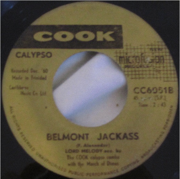 Lord Melody : Chinese Food / Belmont Jackass (7")