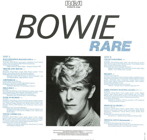 David Bowie : Rare (LP, Comp)