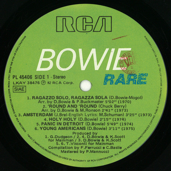 David Bowie : Rare (LP, Comp)