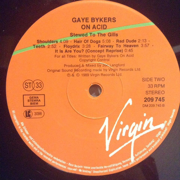 Gaye Bykers On Acid : Stewed To The Gills... (LP, Album)