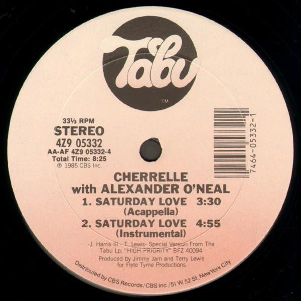Cherrelle With Alexander O'Neal : Saturday Love (12", Pit)