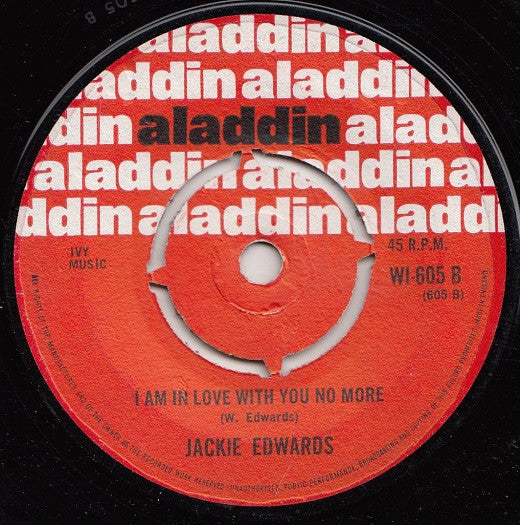 Jackie Edwards : Hush / I Am In Love With You No More (7")