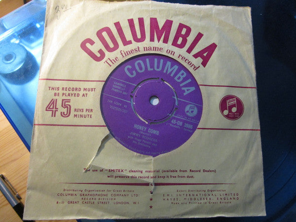 Jimmie Rodgers (2) with The Hugo Peretti Orchestra : Honey Comb (7", Single)