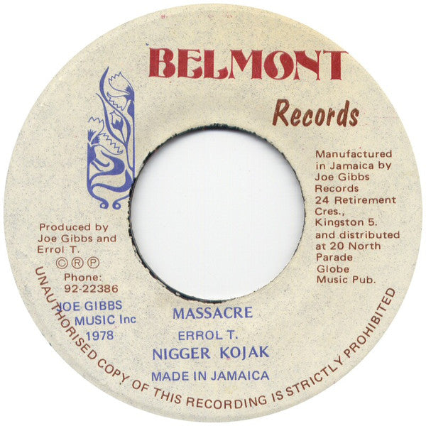 Nigger Kojak : Massacre (7")