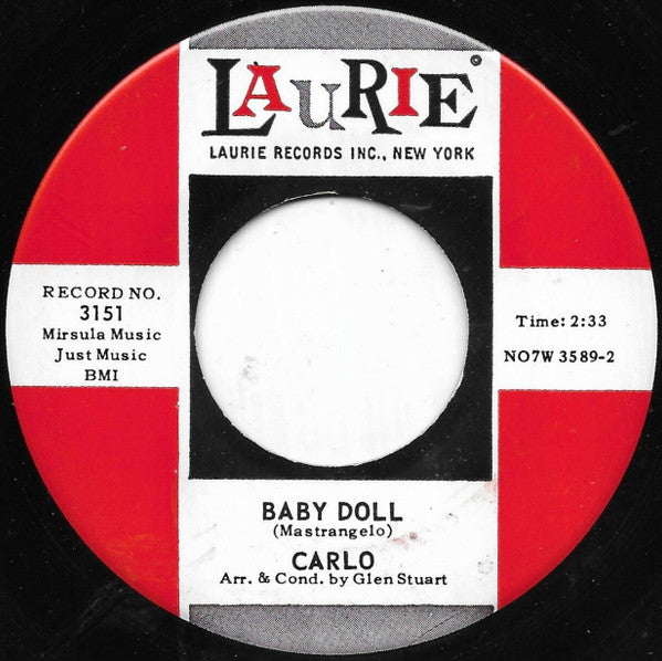 Carlo Mastrangelo : Baby Doll / Write Me A Letter (7", Single)