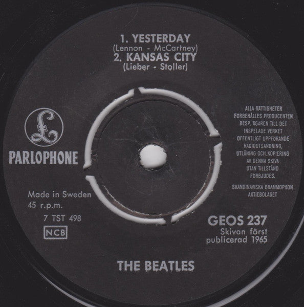 The Beatles : Dizzy Miss Lizzy (7", EP, Fir)