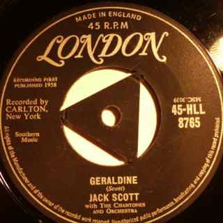 Jack Scott : With Your Love / Geraldine (7")