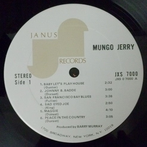 Mungo Jerry : Mungo Jerry (LP, Album, Uni)