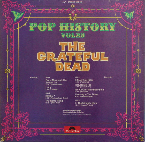 The Grateful Dead : Pop History Vol 23 (2xLP, Album, Comp)