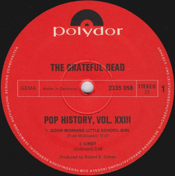 The Grateful Dead : Pop History Vol 23 (2xLP, Album, Comp)