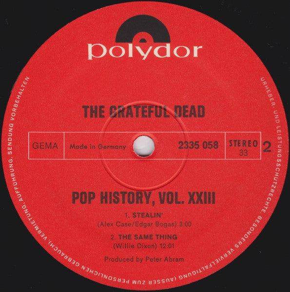 The Grateful Dead : Pop History Vol 23 (2xLP, Album, Comp)