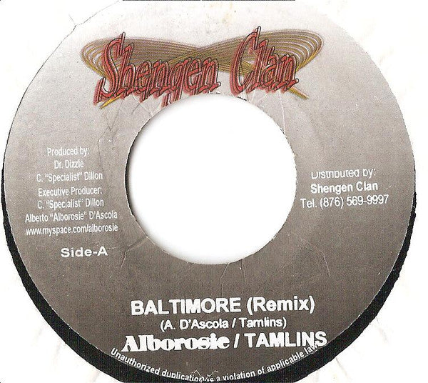 Alborosie / Tamlins* : Baltimore (Remix) (7", RE)