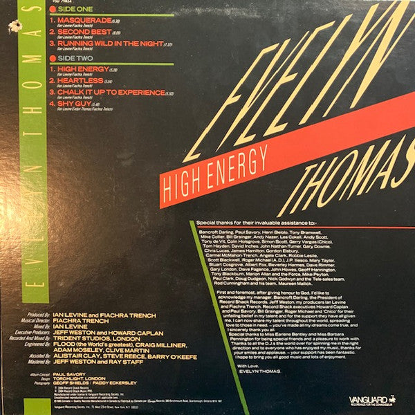 Evelyn Thomas : High Energy (LP, Album)