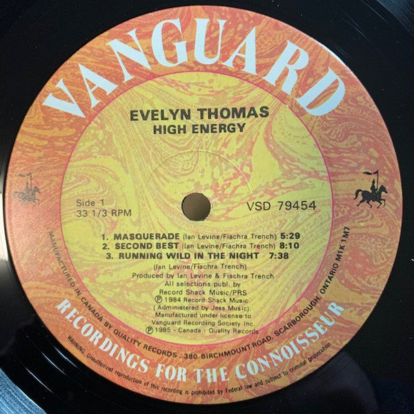 Evelyn Thomas : High Energy (LP, Album)