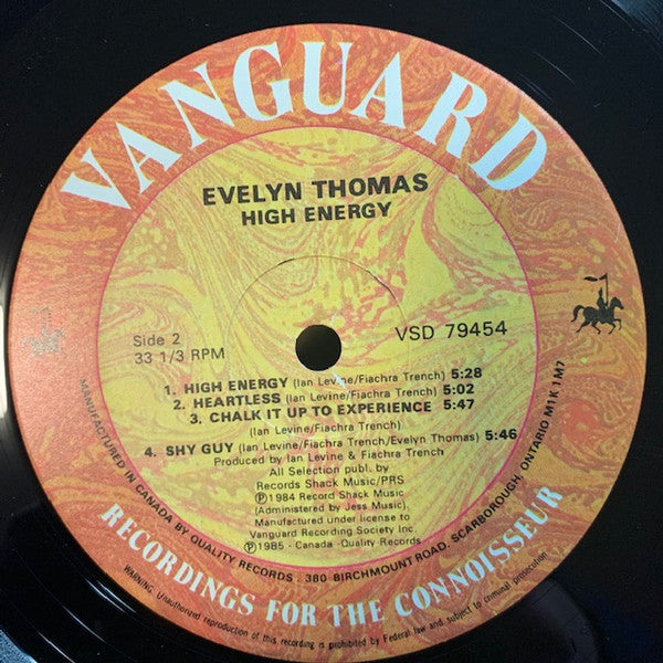 Evelyn Thomas : High Energy (LP, Album)
