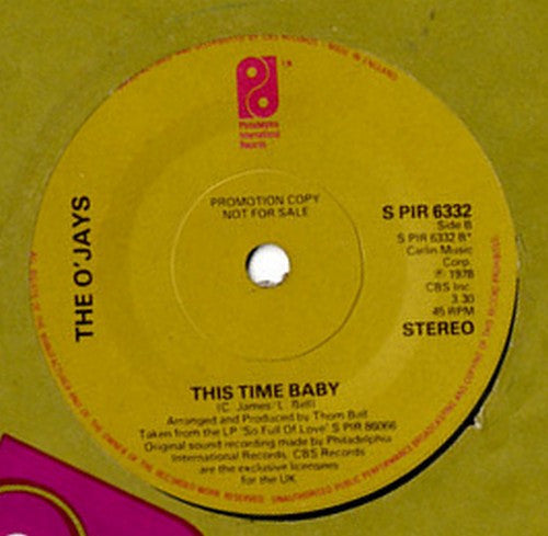 The O'Jays : Use Ta Be My Girl (7", Promo)