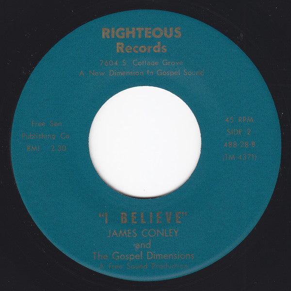 James Conley And The Gospel Dimensions : Amazing Grace (7")
