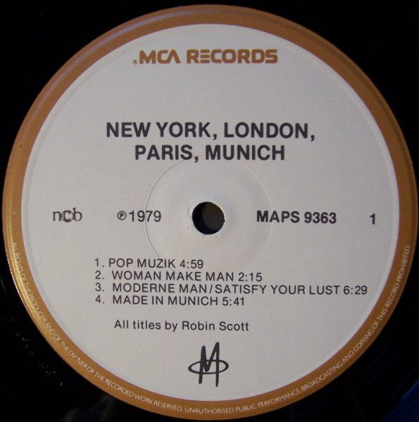 M (2) : New York, London, Paris, Munich (LP, Album)