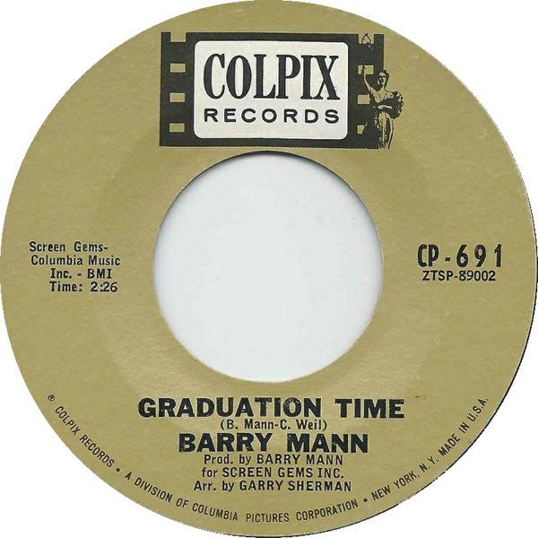 Barry Mann : Graduation Time / Johnny Surfboard (7", Single)