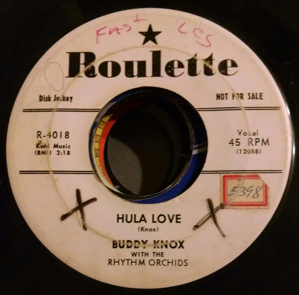 Buddy Knox With The Rhythm Orchids : Hula Love (7", Single, Promo)